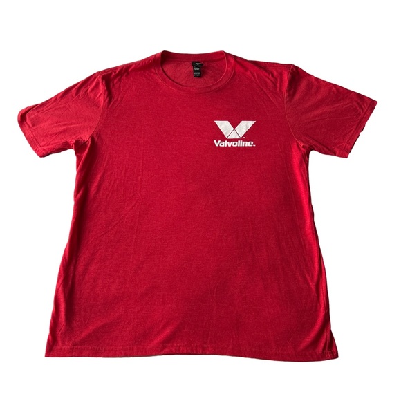 Valvoline Oil Graphic Classic Crew Neck Red White Tee Shirt Size Large - Picture 5 of 11
